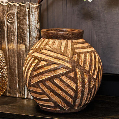Darnell Round Brown Vase
