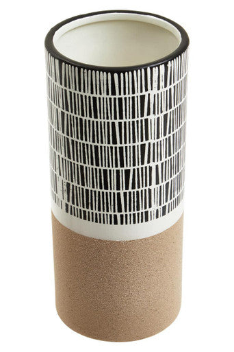 Jada Small Striped White Modern Vase