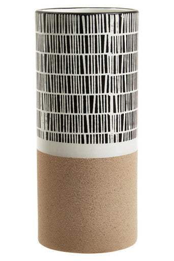 Jada Small Striped White Modern Vase