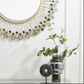 Cayden Small Smoked Black & Silver Vase