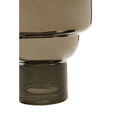 Cayden Small Smoked Black & Silver Vase