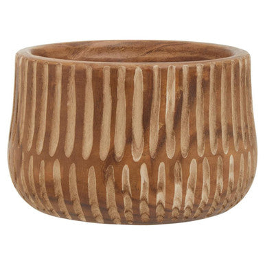 Arlo Large Brown & Natural Wooden Planter