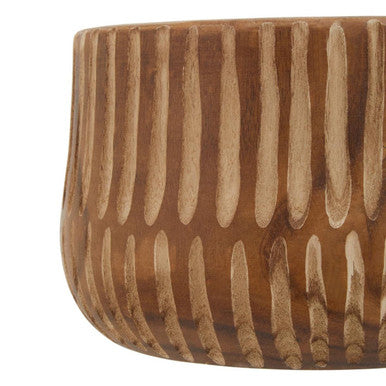 Arlo Large Brown & Natural Wooden Planter