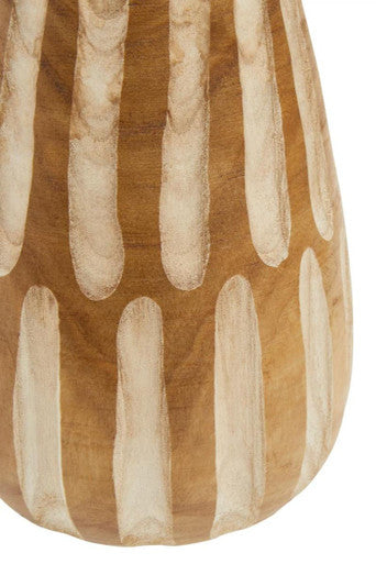 Arlo Small Brown & Natural Wooden Vase
