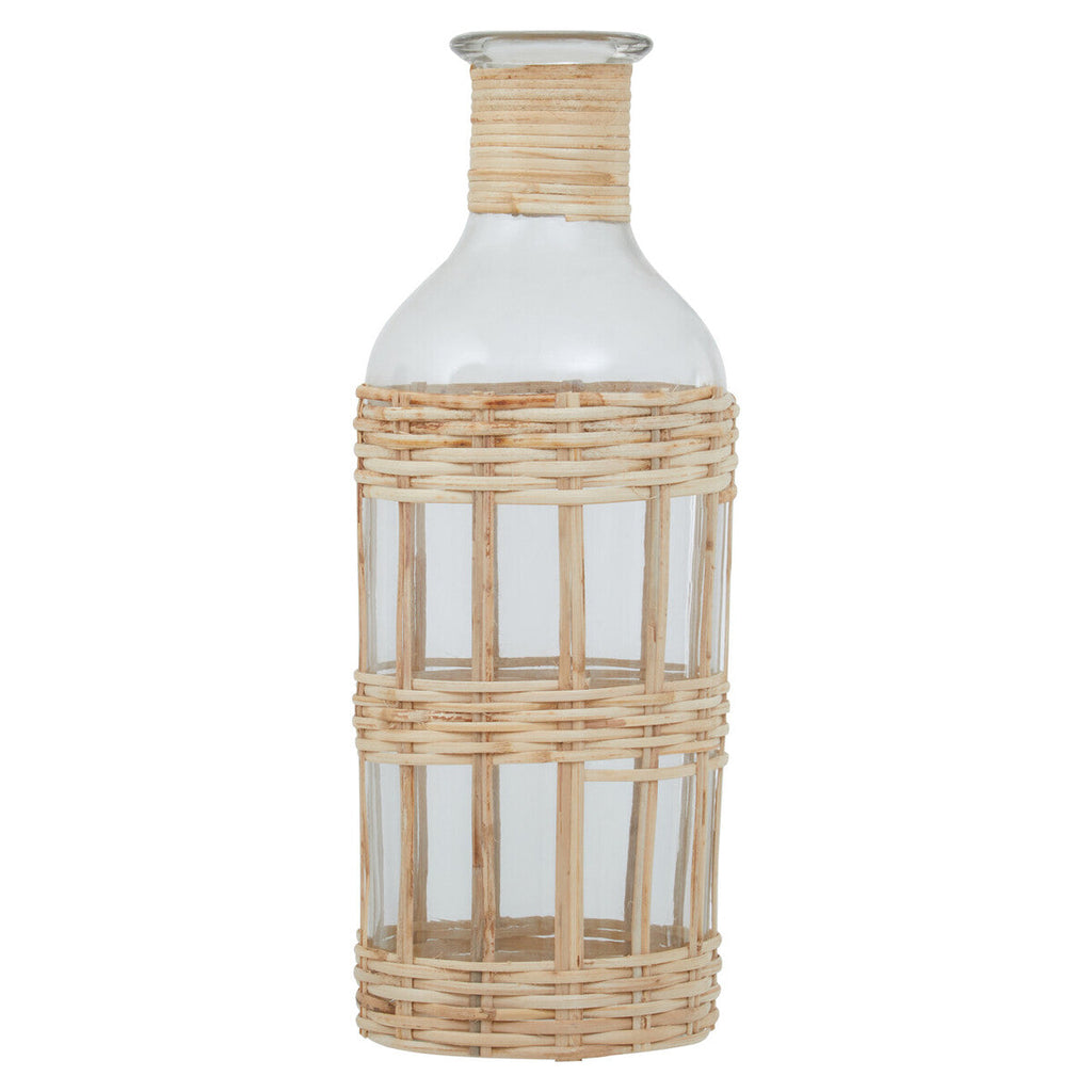 Kuta Natural Cane & Glass Large Vase