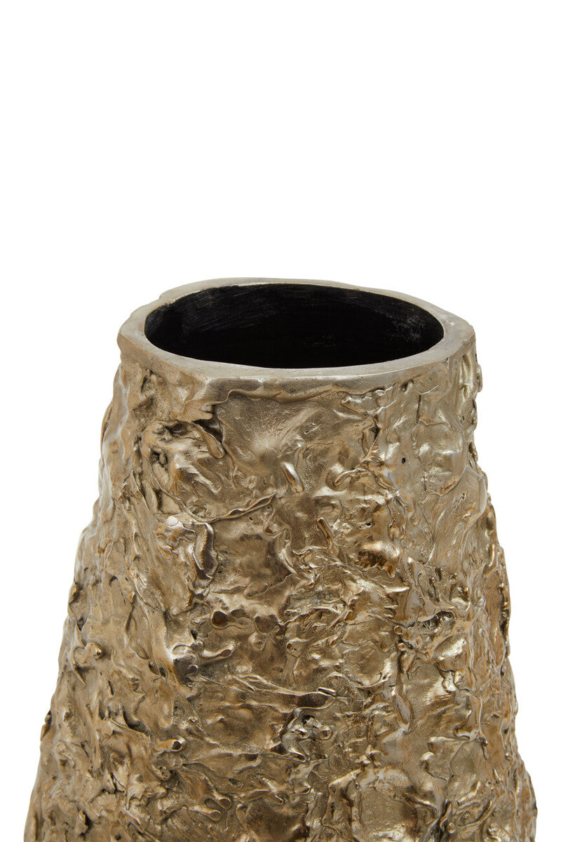 Akola Gold Textured Small Metal Vase