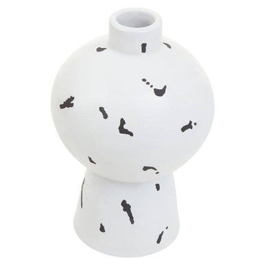 Tundra White & Black Small Vase