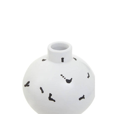 Tundra White & Black Small Vase