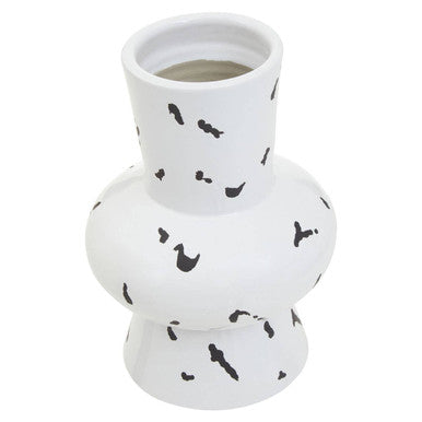 Tundra White & Black Large Vase