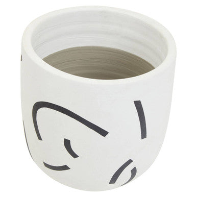Tundra Black & White Planter