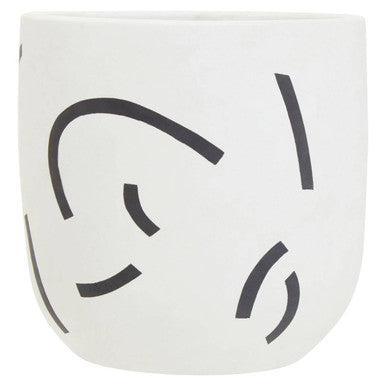 Tundra Black & White Planter