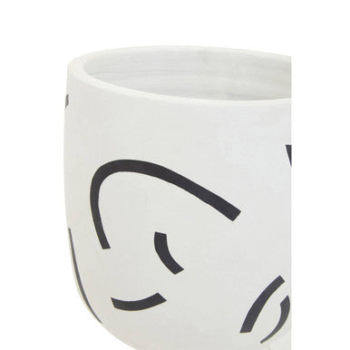 Tundra Black & White Planter