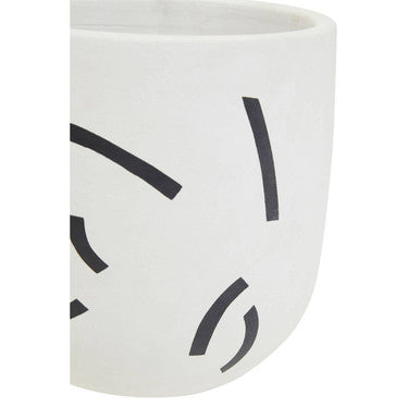Tundra Black & White Planter