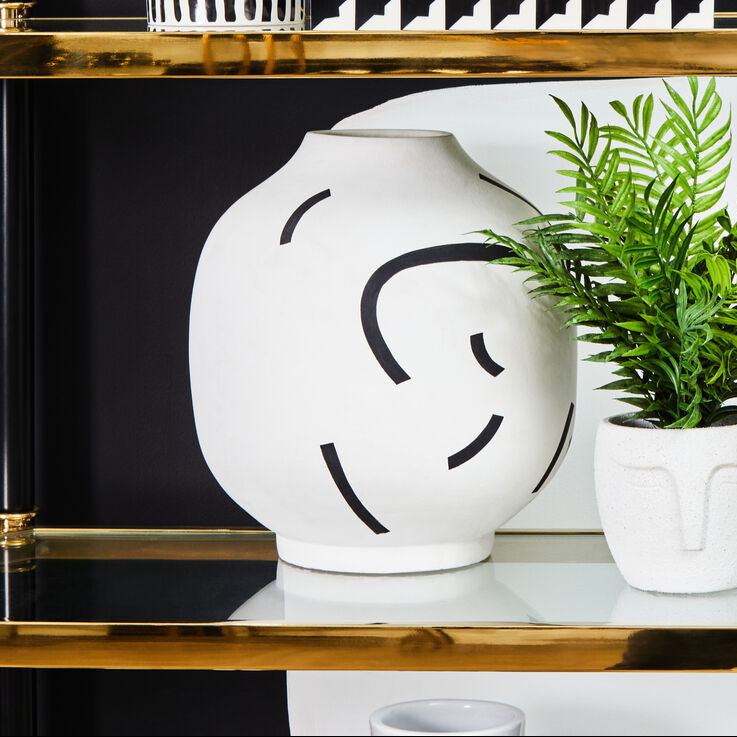 Tundra Black & White Vase