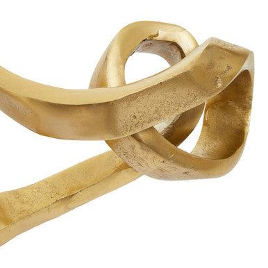 Prato Gold Abstract Knot Sculpture