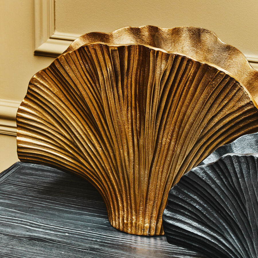 Danna Large Gold Ginkgo Vase