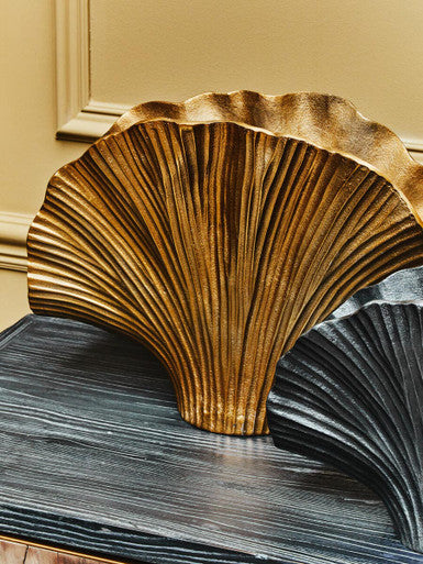 Danna Large Gold Ginkgo Vase