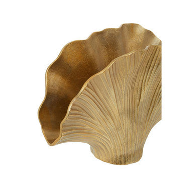 Danna Large Gold Ginkgo Vase