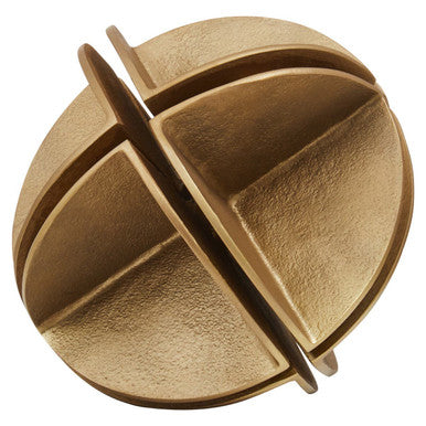 Prato Brass Segmented Spherical Sculpture