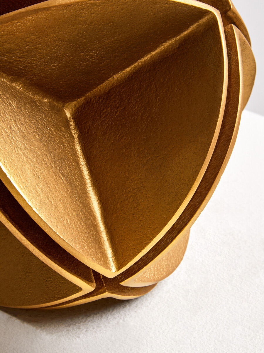 Prato Brass Segmented Spherical Sculpture