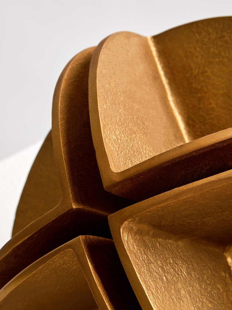 Prato Brass Segmented Spherical Sculpture