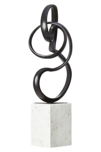 Mirano Black Aluminium Knot Sculpture
