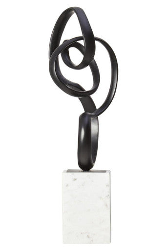 Mirano Black Aluminium Knot Sculpture