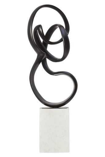 Mirano Black Aluminium Knot Sculpture