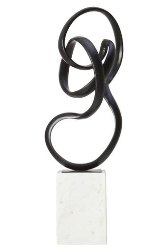 Mirano Black Aluminium Knot Sculpture