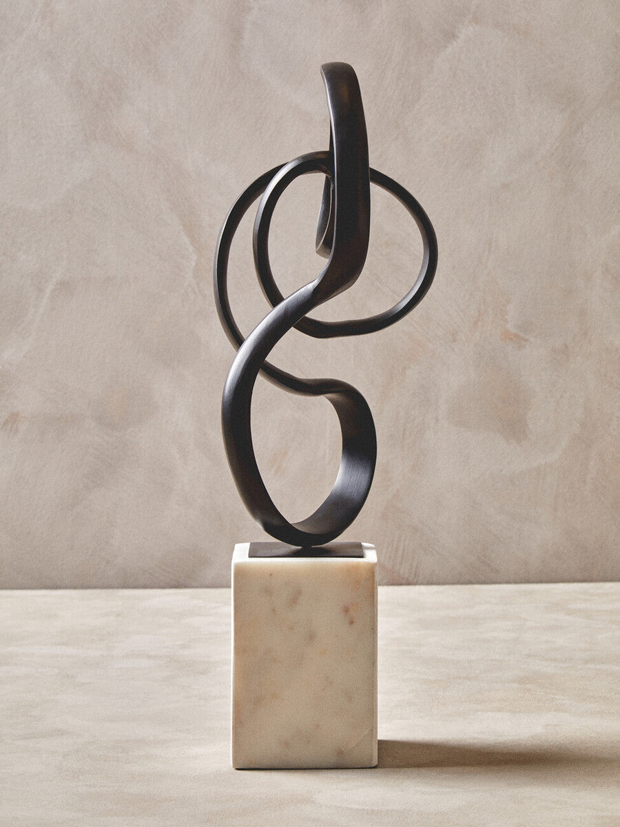 Mirano Black Aluminium Knot Sculpture