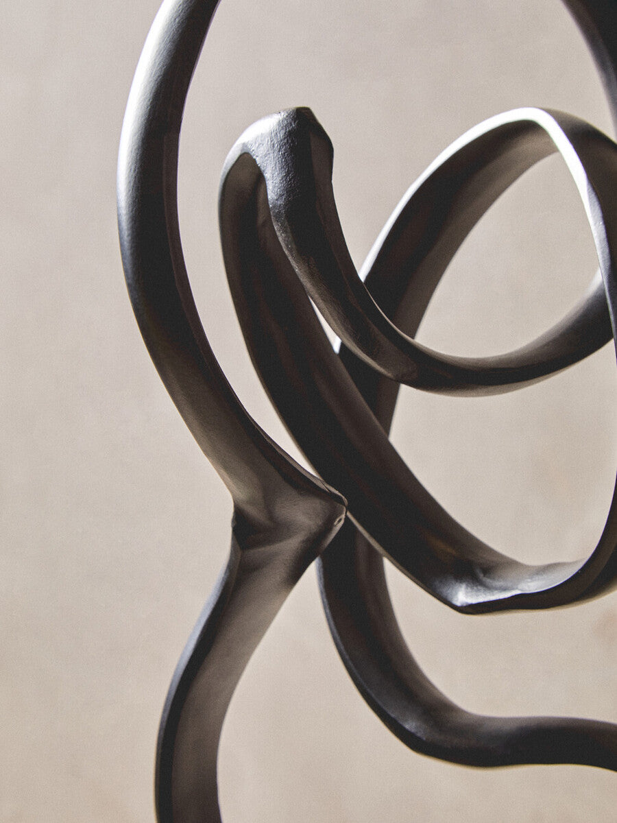 Mirano Black Aluminium Knot Sculpture