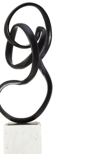 Mirano Black Aluminium Knot Sculpture