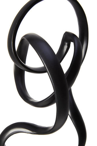 Mirano Black Aluminium Knot Sculpture