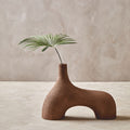 Dunas Small Textured Beige Abstract Vase