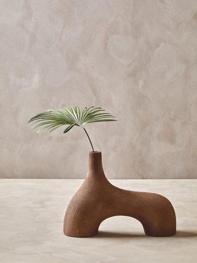 Dunas Large Textured Red Abstract Vase