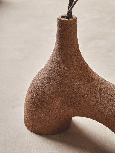 Dunas Large Textured Red Abstract Vase