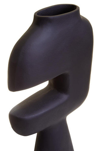 Hapax Abstract Large Black Vase
