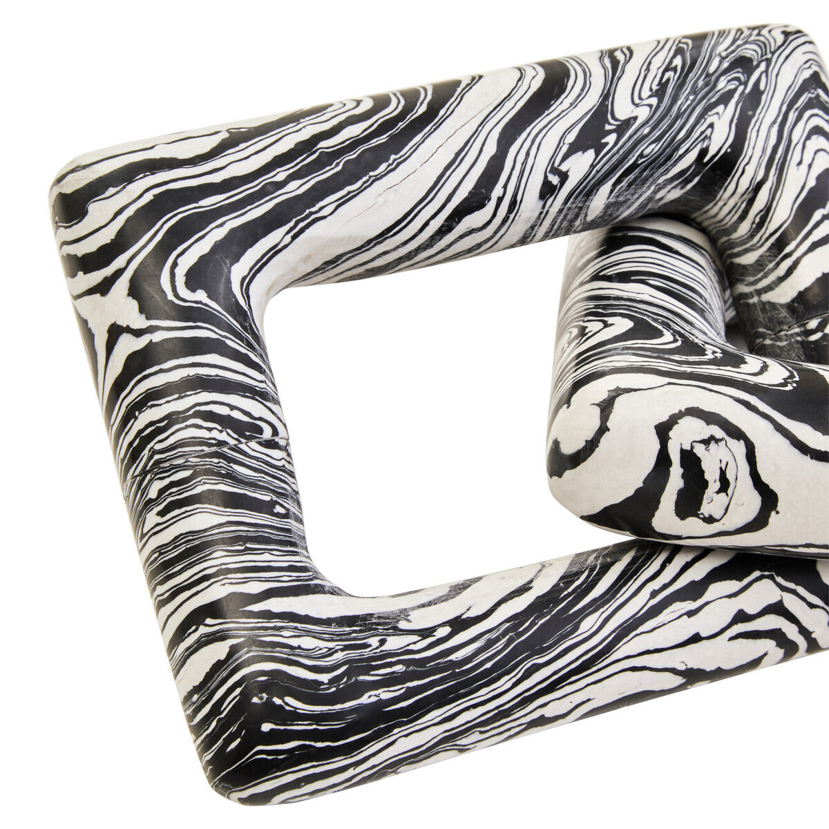 Helsa Black & White Marble Two Link Chain