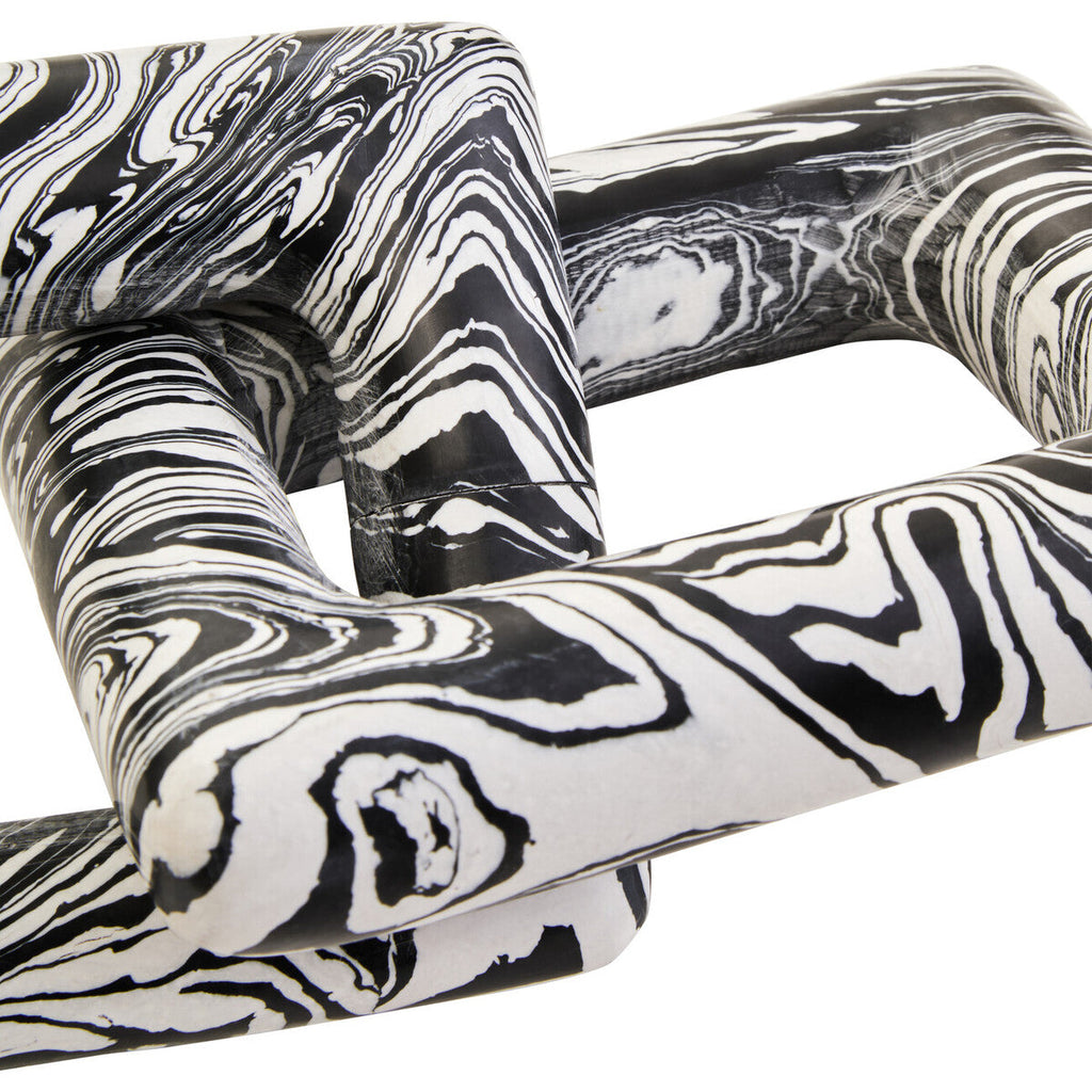 Helsa Black & White Marble Two Link Chain