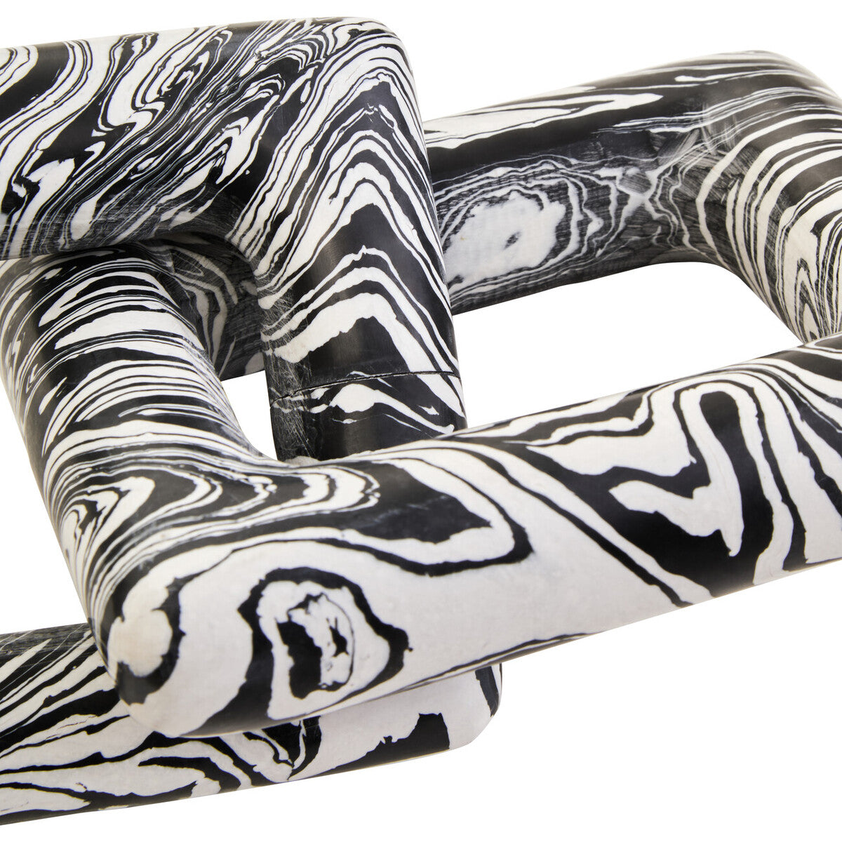 Helsa Black & White Marble Two Link Chain