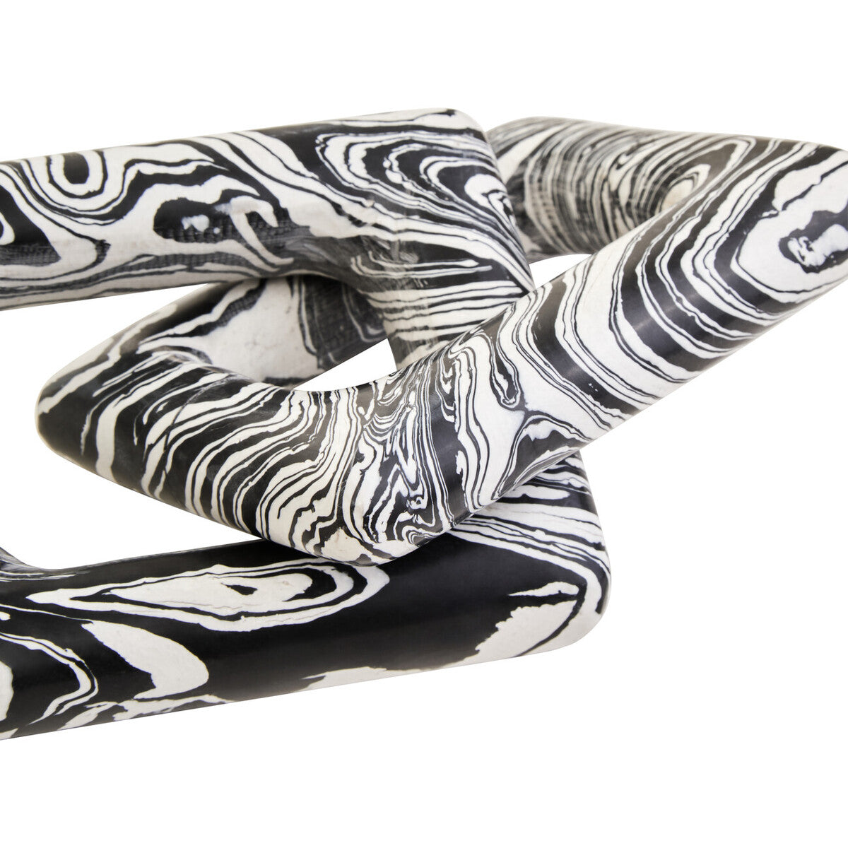 Helsa Black & White Marble Two Link Chain