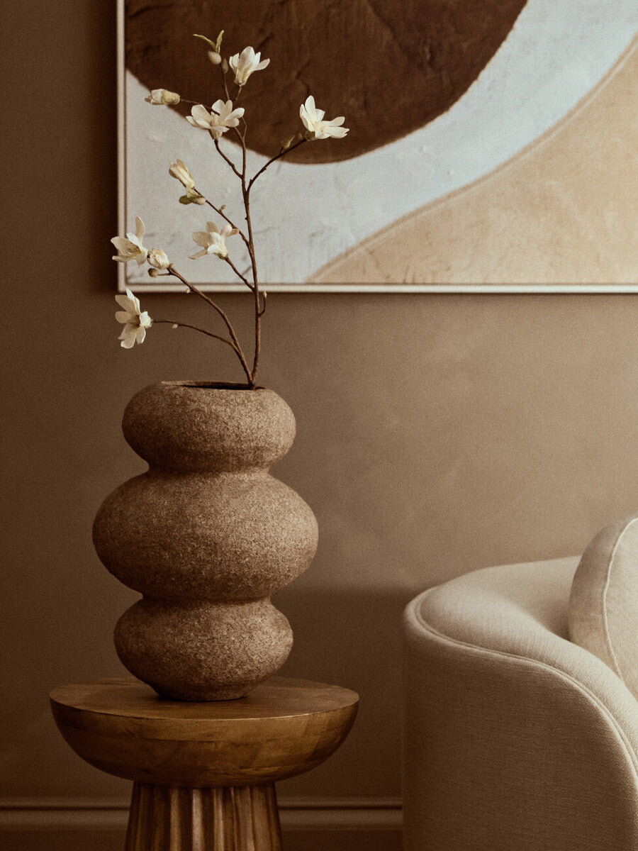 Sanai Cotton Mache & Coco Shell Bubble Vase