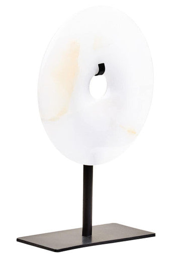 Oleena Extra Small Round Dia 15Cm Onyx Disc Sculpture
