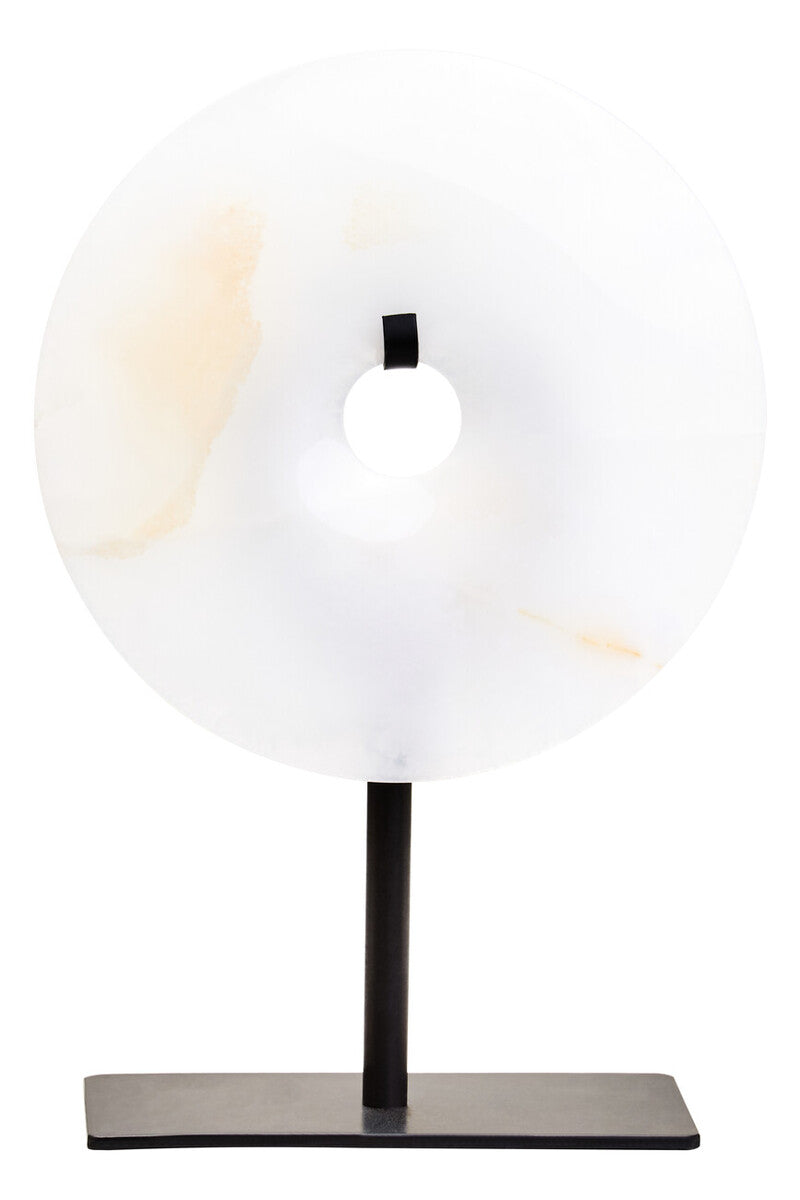 Oleena Extra Small Round Dia 15Cm Onyx Disc Sculpture