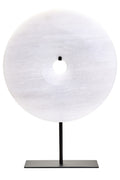 Zoro Medium Round Dia 25Cm Grey Marble Disc Sculpture