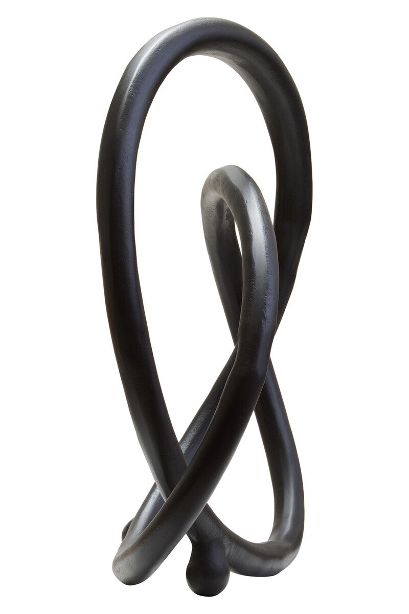 Prato Matte Black Nickel Twist Sculpture