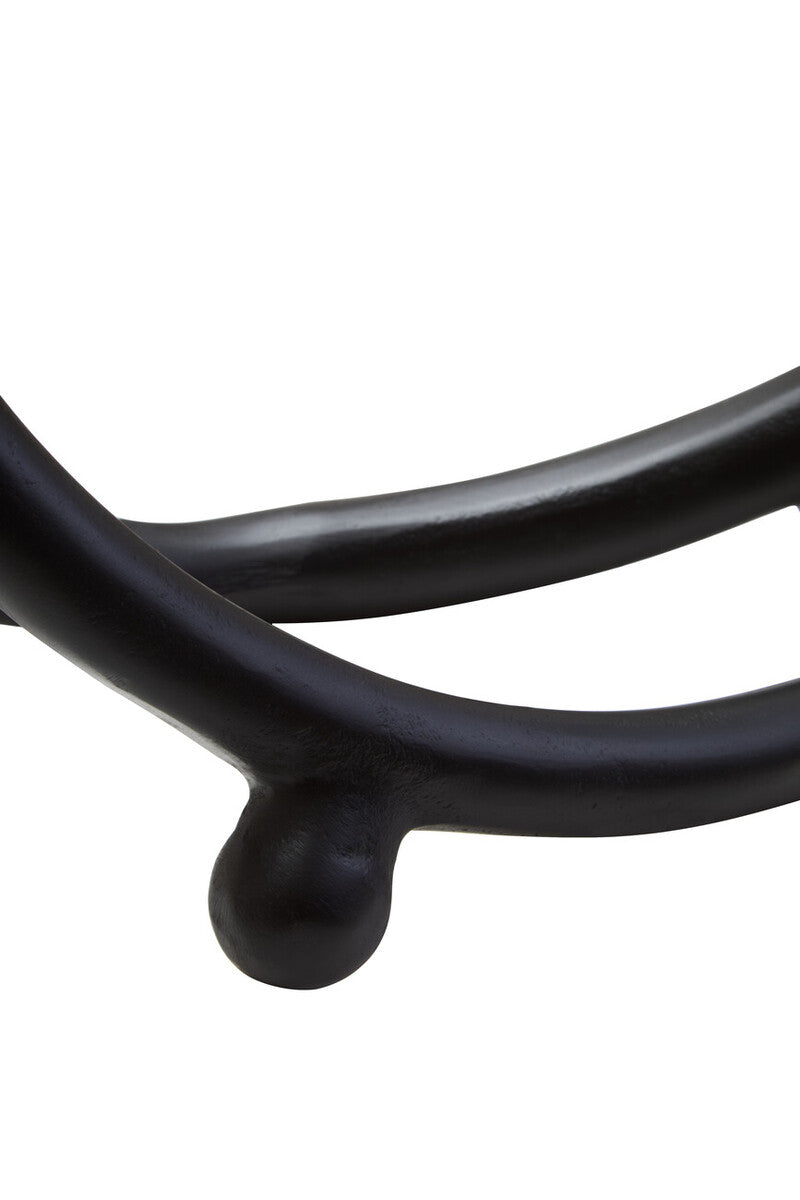Prato Matte Black Nickel Twist Sculpture