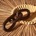 Cato Black Wood 3 Link Chain Decor