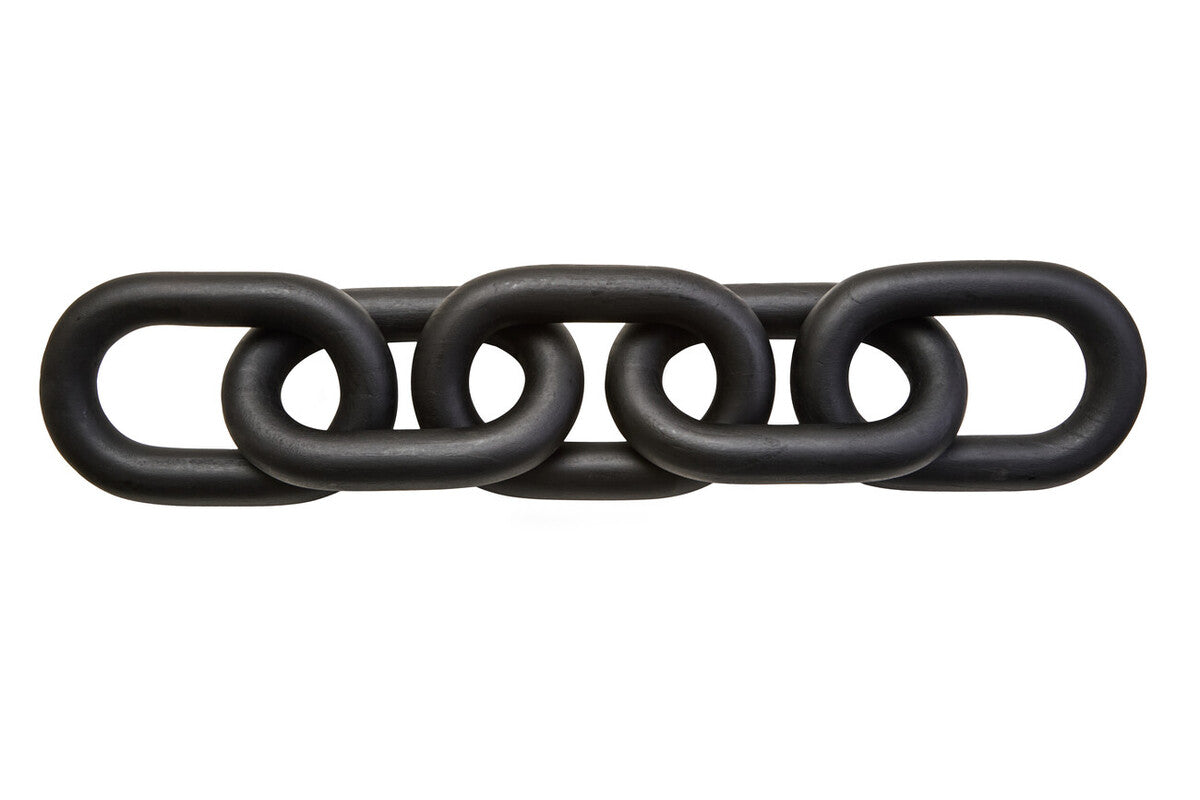 Cato Black Wood 5 Link Table Decor Chain