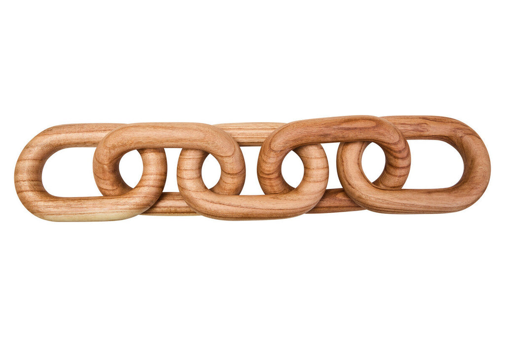 Cato Natural Wood 5 Link Table Decor Chain